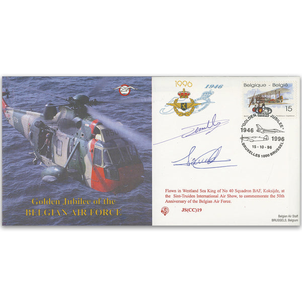 1996 Belgian Air Force 50th Anniversary - Flown - Signed by Pilot