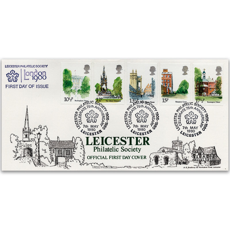 1980 Philatelic Society Main Cov - Leicester handstamp