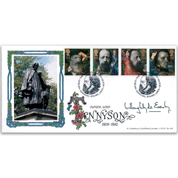 1992 Tennyson Death Centenary LFDC - Signed by Lady Willoughby de Eresby