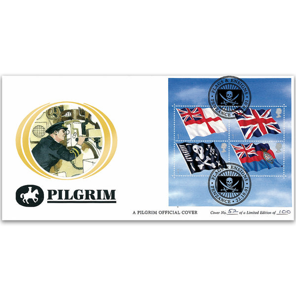 2001 Flags & Ensigns M/S Pilgrim Cover - Penzance