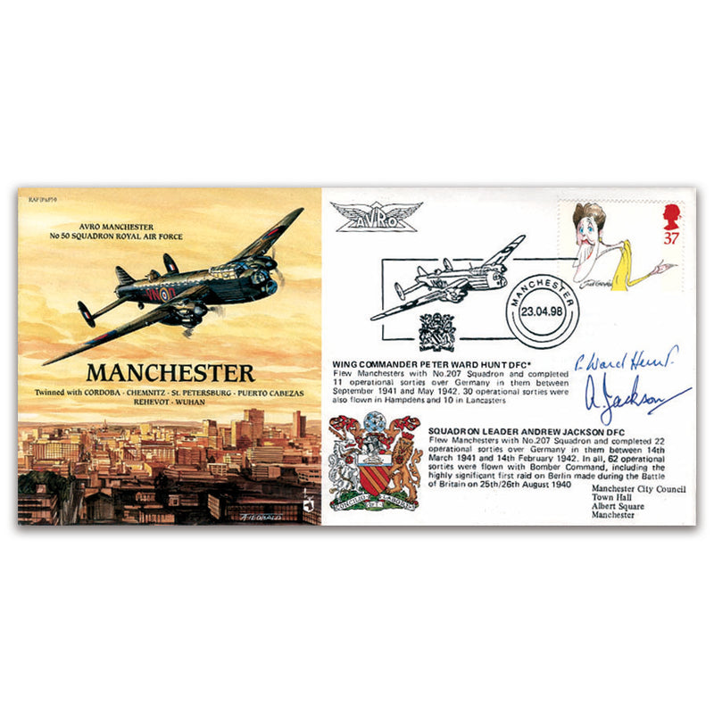 1998 Avro Manchester - Signed WC Ward Hunt & SL Jackson