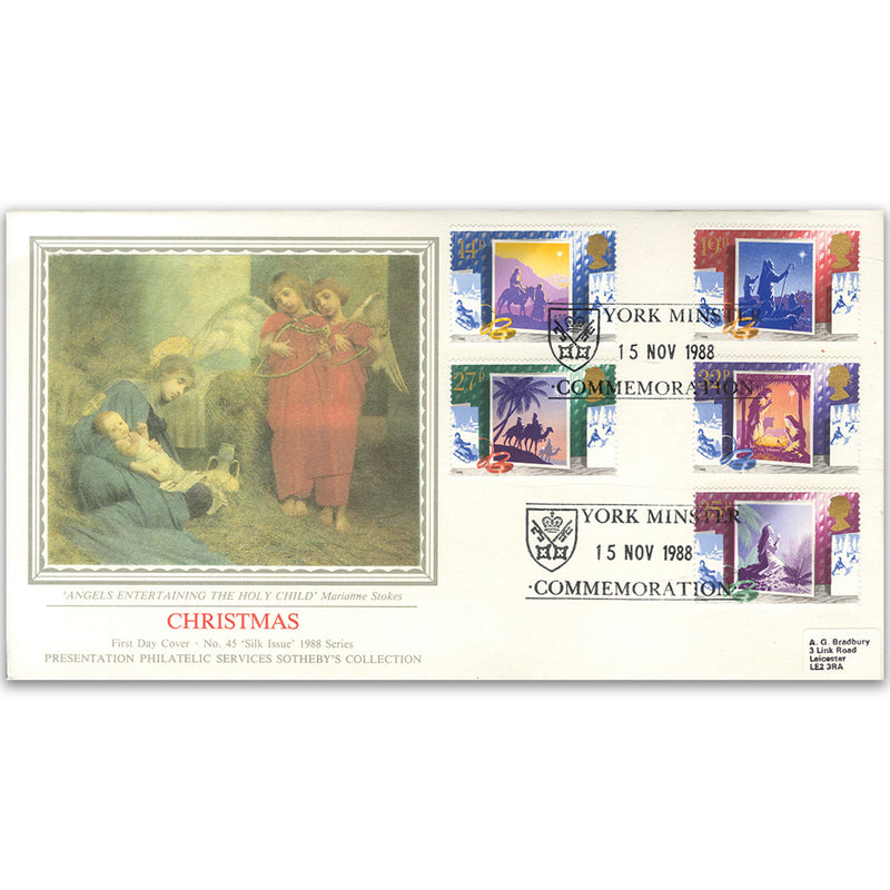 1988 Christmas - York Minster handstamp