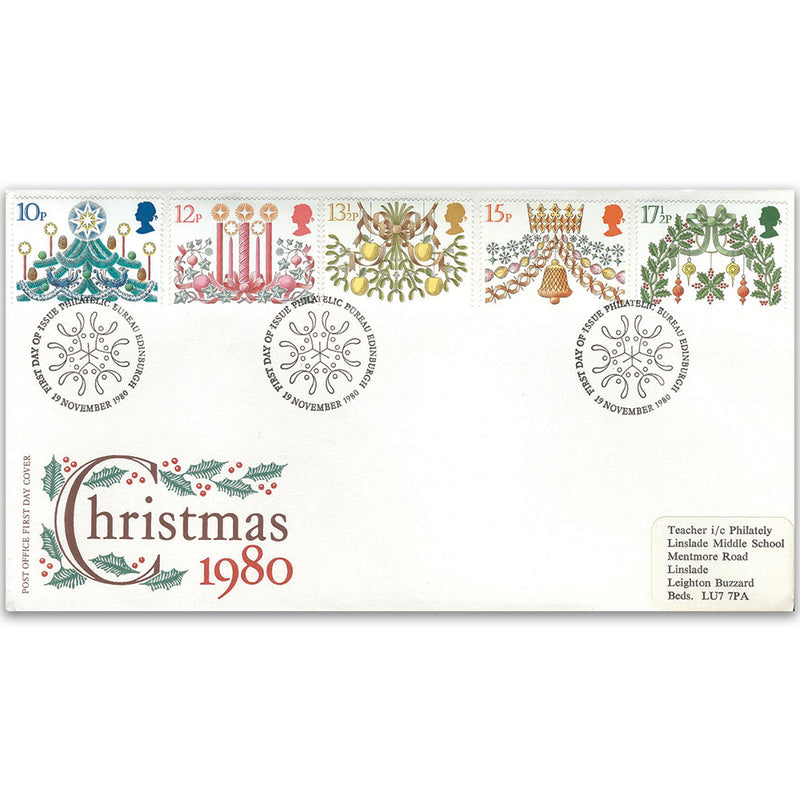 1980 Christmas - Post Office First Day Cover - Edinburgh