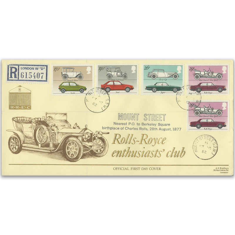 1982 British Motor Industry - Mount St. CDS - Rolls-Royce FDC