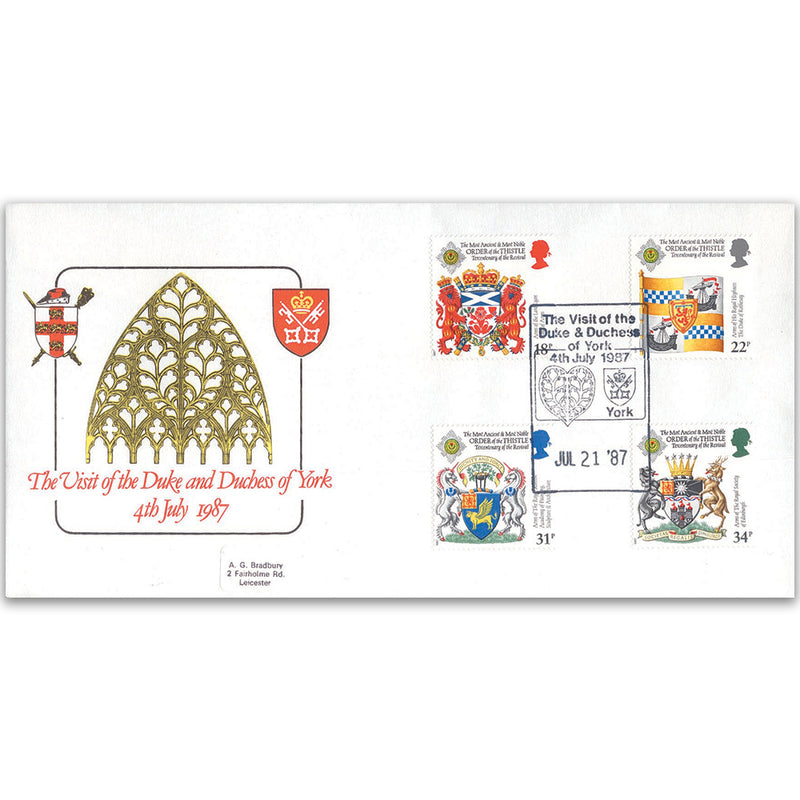 1987 Scottish Heraldry - Duke and Duchess of York Visit Minster Official