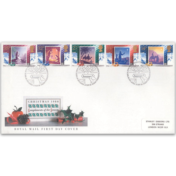 1988 Christmas Royal Mail FDC - Bethlehem, Llandeilo