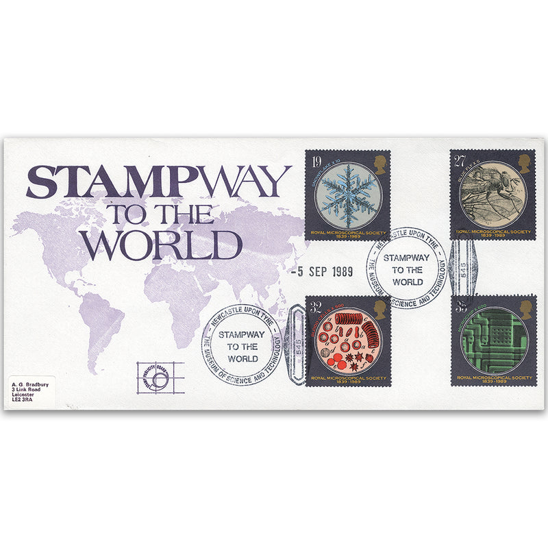 1989 Microscopes Stampway to the World official