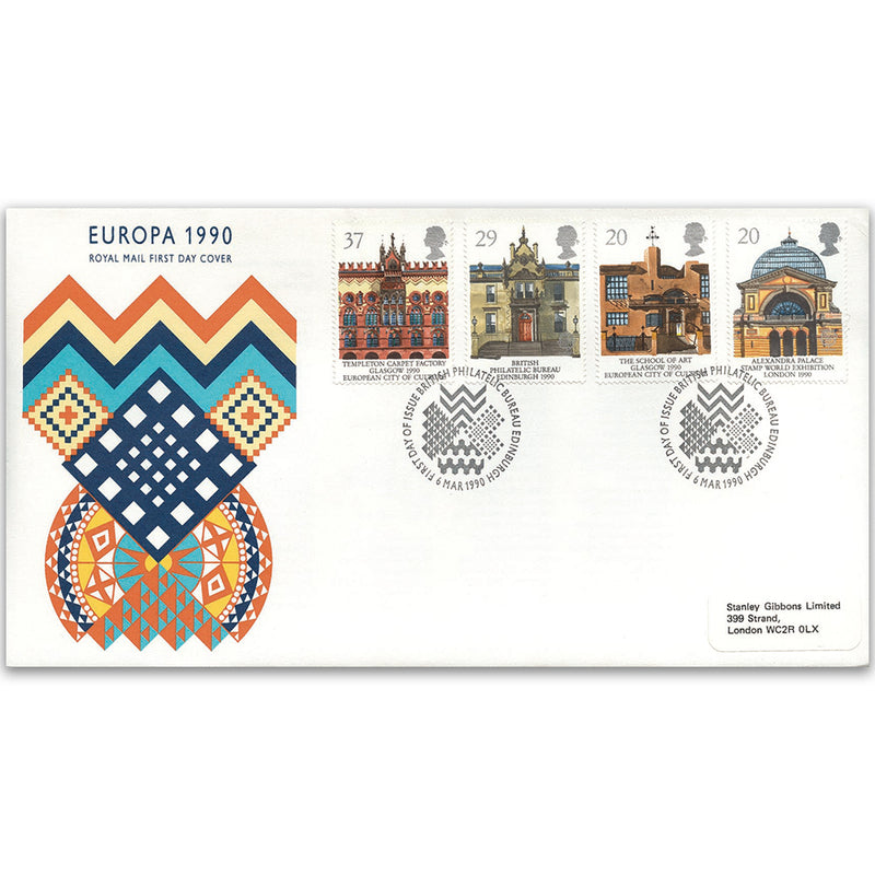 1990 Europa - Royal Mail - Bureau, Edinburgh h/s