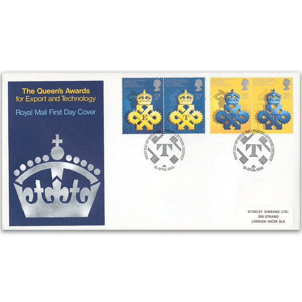 1990 Queen's Awards 25th - Royal Mail FDC - SW London Letters District