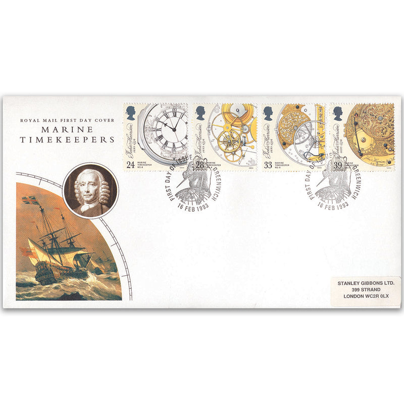 1993 Marine Timekeepers - Royal Mail FDC - Greenwich