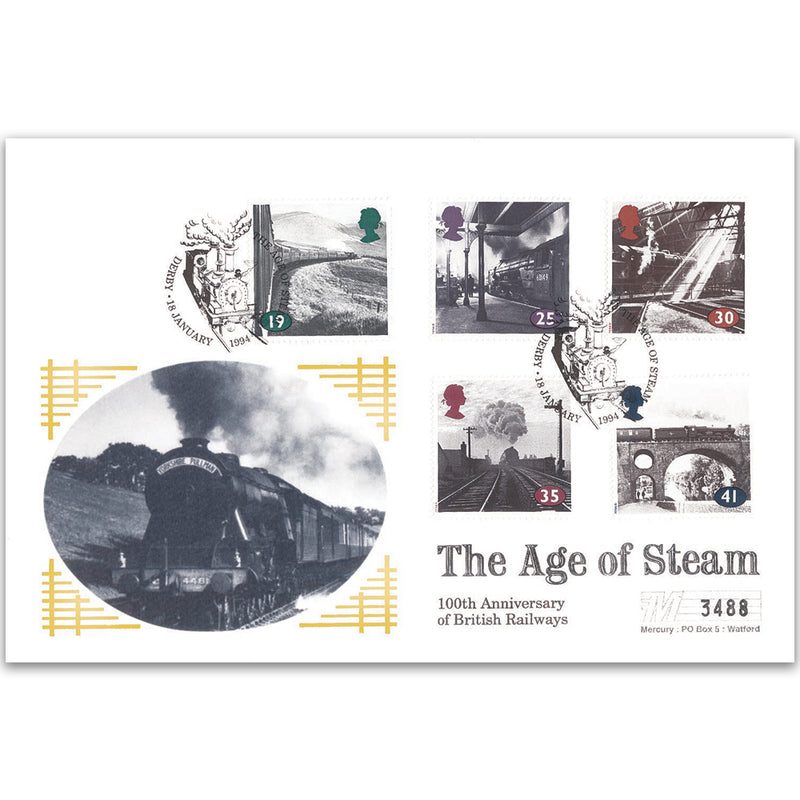 1994 Age of Steam - Derby - Mercury FDC