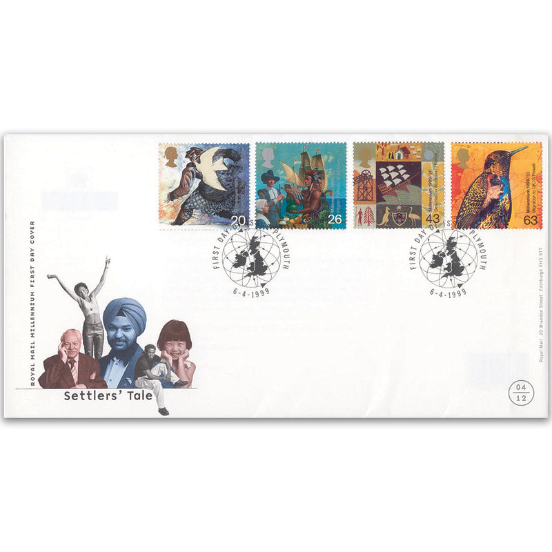 1999 Settlers' Tale Royal Mail FDC - Plymouth